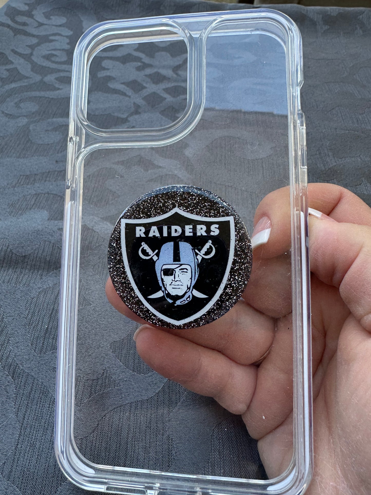 Raiders Logo circle Phone Grip