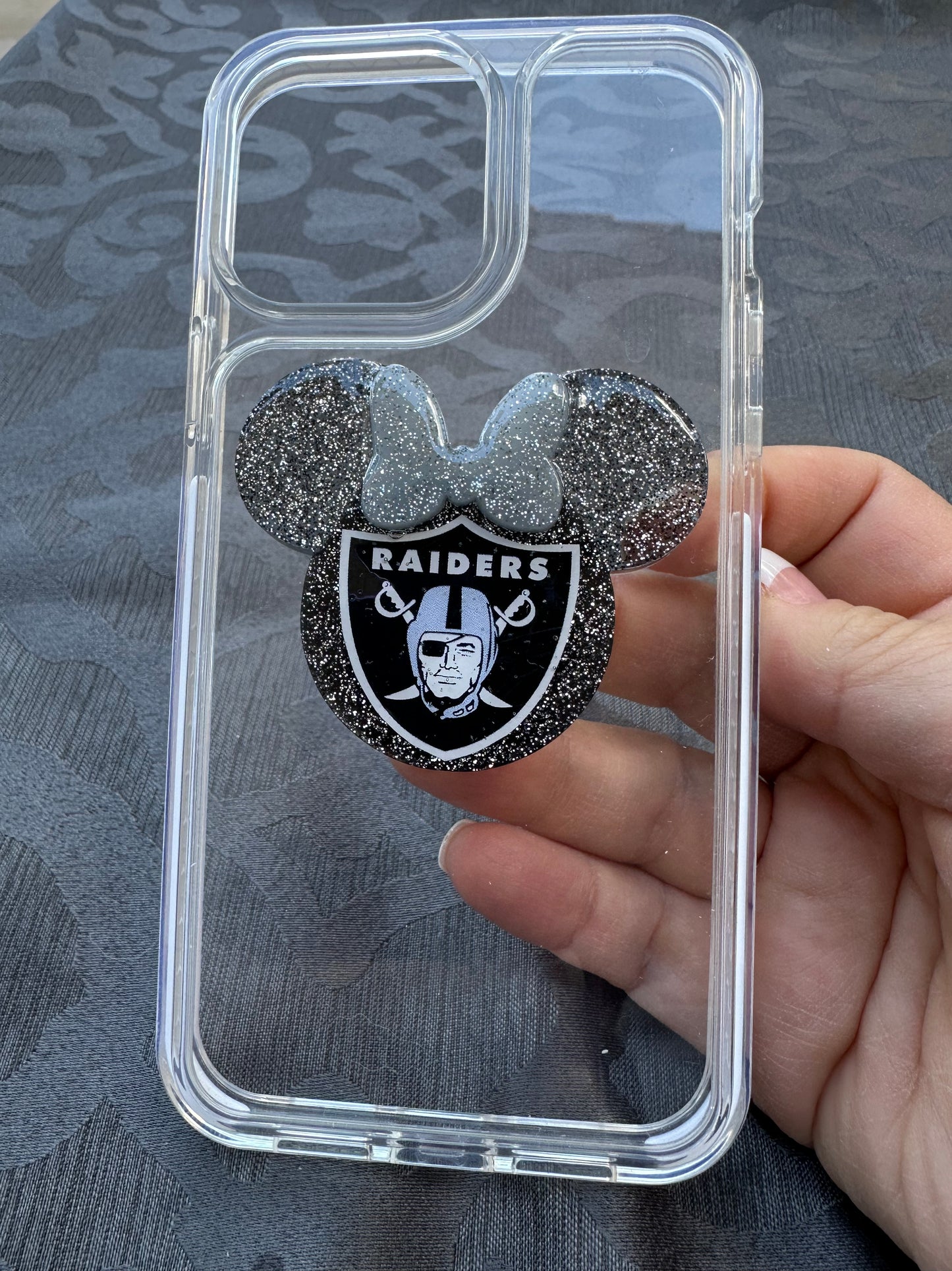 Raiders Mouse Phone Grip-Black