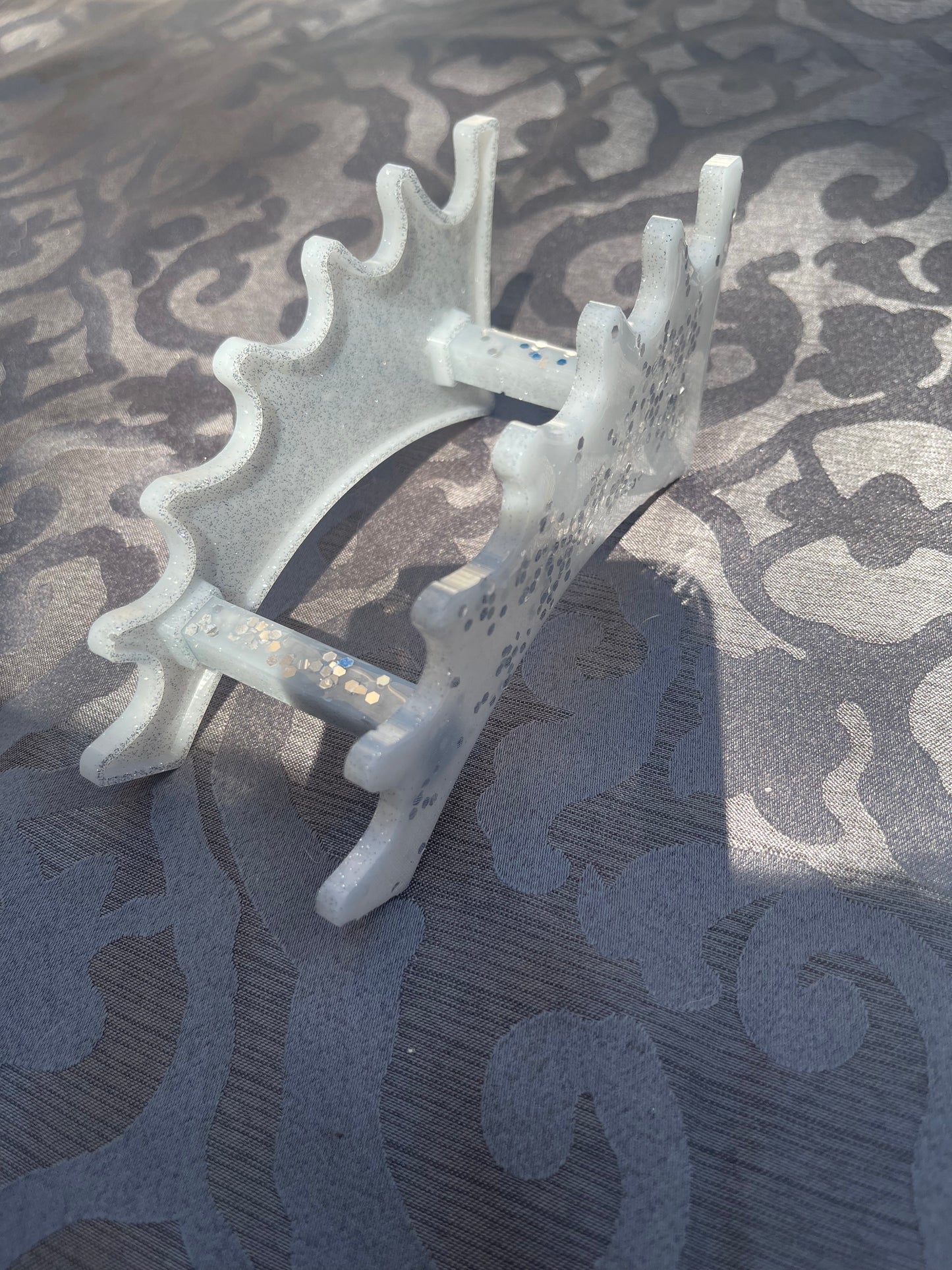 Glitter Crown Holder- Sterling Silver