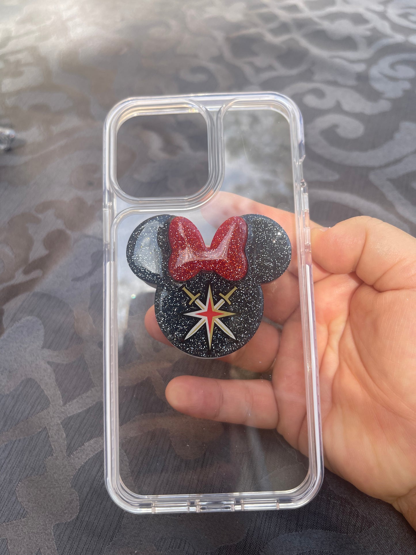 VGK Swords Mouse Phone Grip- Dark Grey