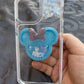 The Ocean is calling Mouse w/bow Shaker Phone Grip-Blue
