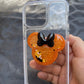 Candy Corn mouse w/bow shaker Phone Grip-Orange