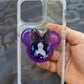 Ursula Mouse w/bow Shaker Phone Grip-Purple