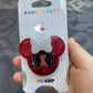 Black Widow Mouse w/bow Shaker Phone Grip-Dark Red