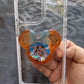 Moana Mouse w/bow Shaker Phone Grip-Orange