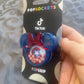Captain America Mouse w/bow Shaker Phone Grip-Blue