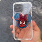 Spiderman Mouse w/bow Shaker Phone Grip-Blue